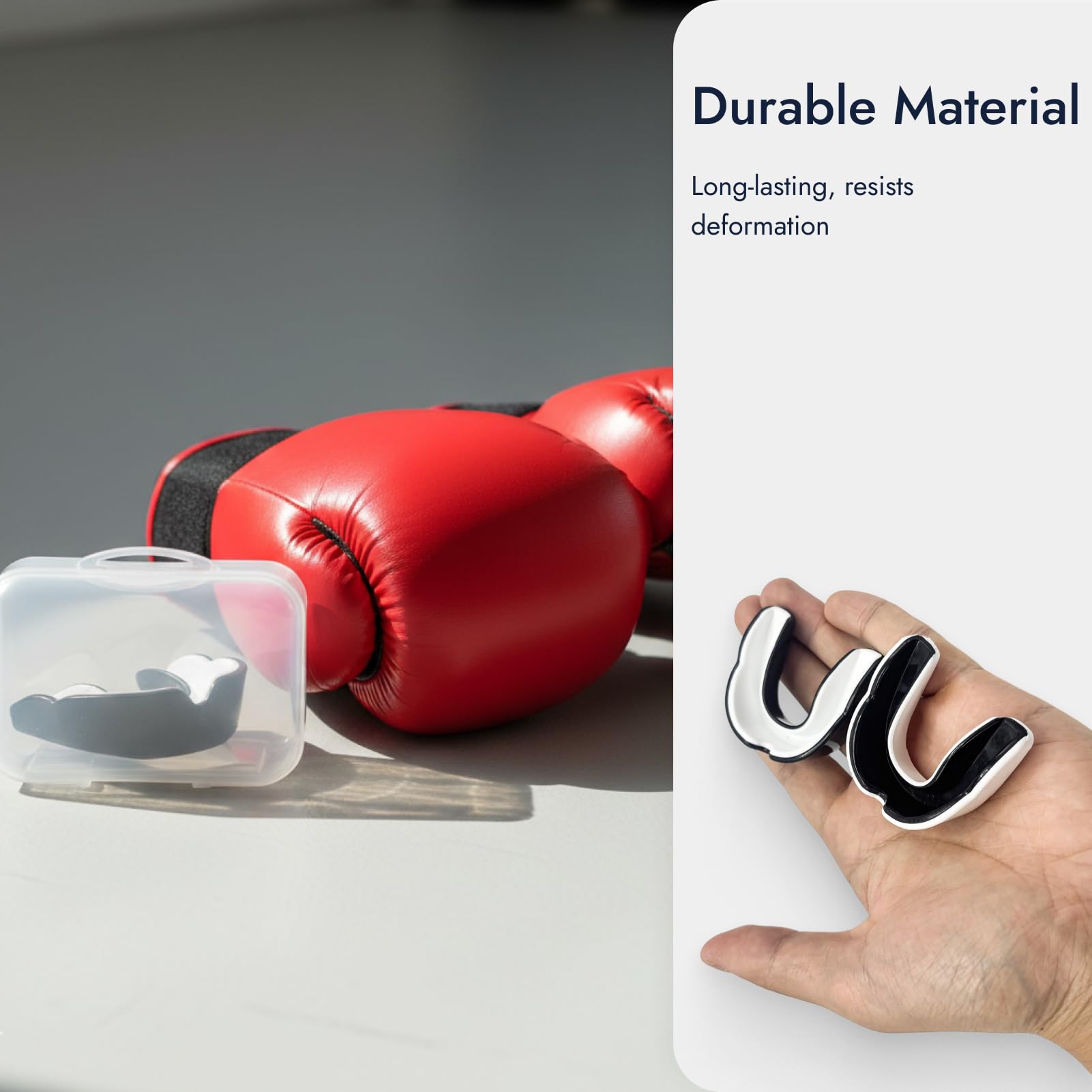 4 Pezzi Paradenti Sport per Adulti, Protezione Denti Boxe e Arti Marziali, Mouth Guard con Custodia, Paradenti Sportivo per MMA Rugby Hockey Allenamento