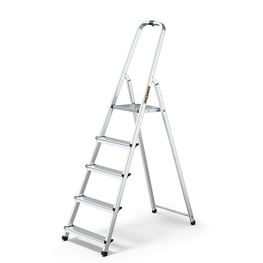 Drabest Aluminium Household Ladder 5 Steps – 125 kg