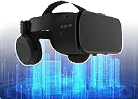 Óculos VR (distância interpupilar ajustável), fone de ouvido de realidade virtual, compatível com telefone de 4,5 a 6,3 polegadas, FOV 120° + fácil de usar, para filmes, TV e videogames, preto