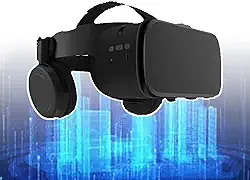 Óculos VR (distância interpupilar ajustável), fone de ouvido de realidade virtual, compatível com telefone de 4,5 a 6,3 polegadas, FOV 120° + fácil de usar, para filmes, TV e videogames, preto