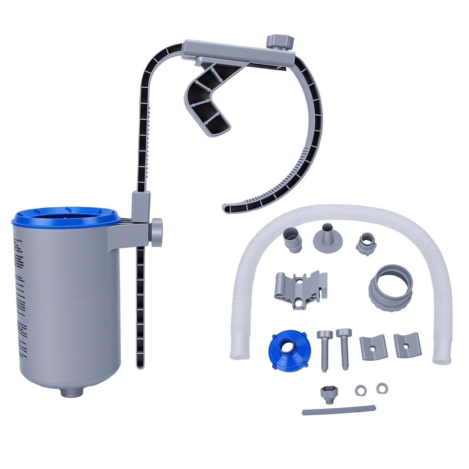 Luocute Skimmer per Piscina Fuori Terra, Skimmer di Superficie Galleggiante Automatico con Montaggio a Parete | per piscine gonfiabili e con struttura in metallo, clip anti-galleggiante, funziona con pompa da 800 GPH