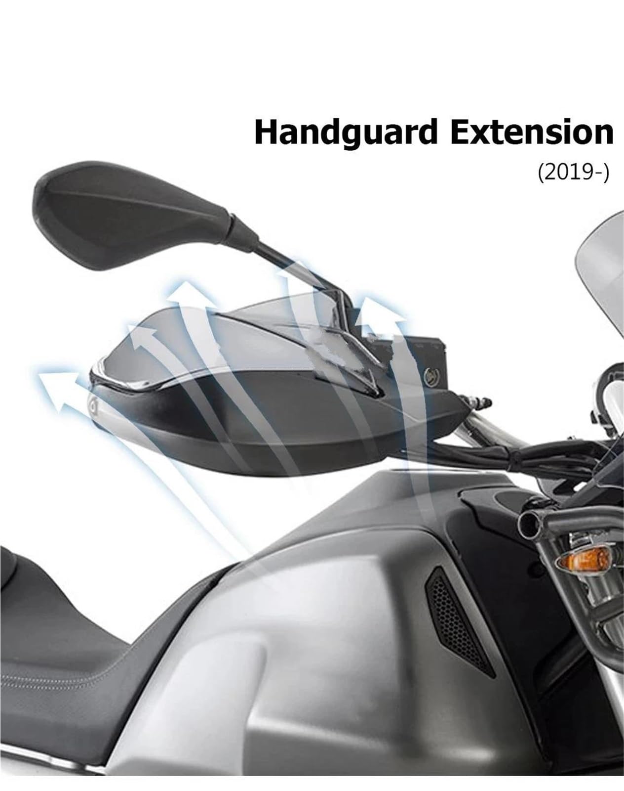 Paramani Antivento Per Moto Guzzi V85TT 2019-2023, Protezione Manubrio Fumo