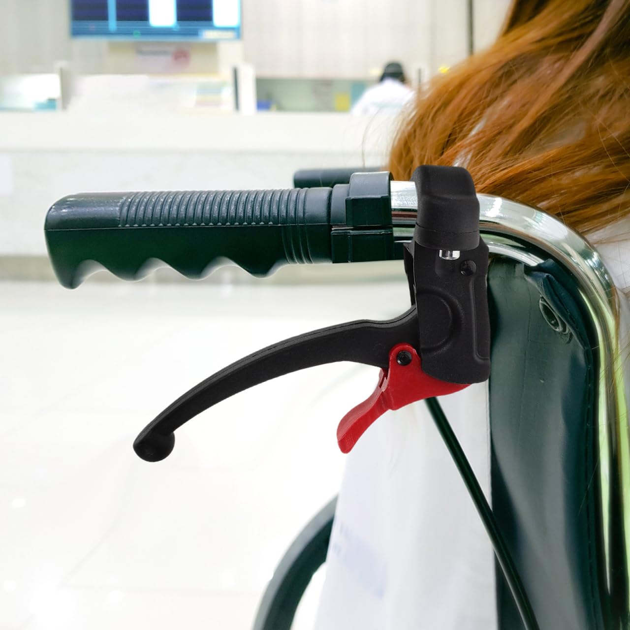 Gatuida Freno De Mano Para Silla De Ruedas Candado Auto-bloqueo, Plástico Duradero, Par De Repuestos Laterales, Compatible Carros De Compra y Uso Transporte, Palanca Ergonómica Para Mayor Seguridad