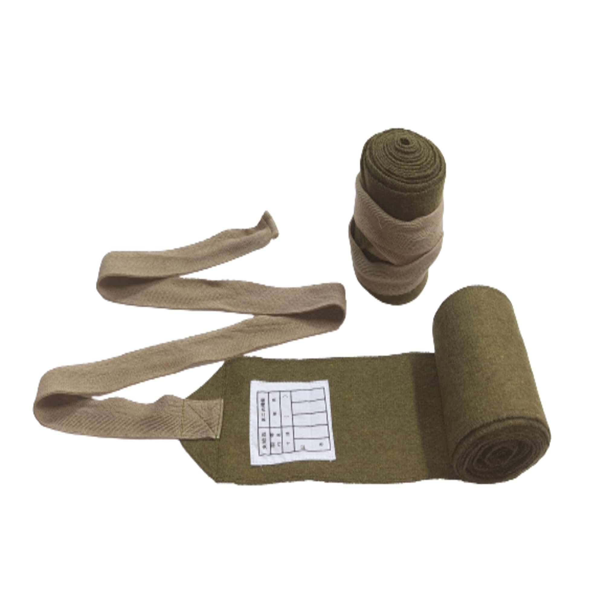 Warreplica Japanese WW2 Field Green Long Putties Puttees 96 Inch– Authentic Wool Leg Wraps for Historical Reenactment, Collectors, Outdoor, Hiking,