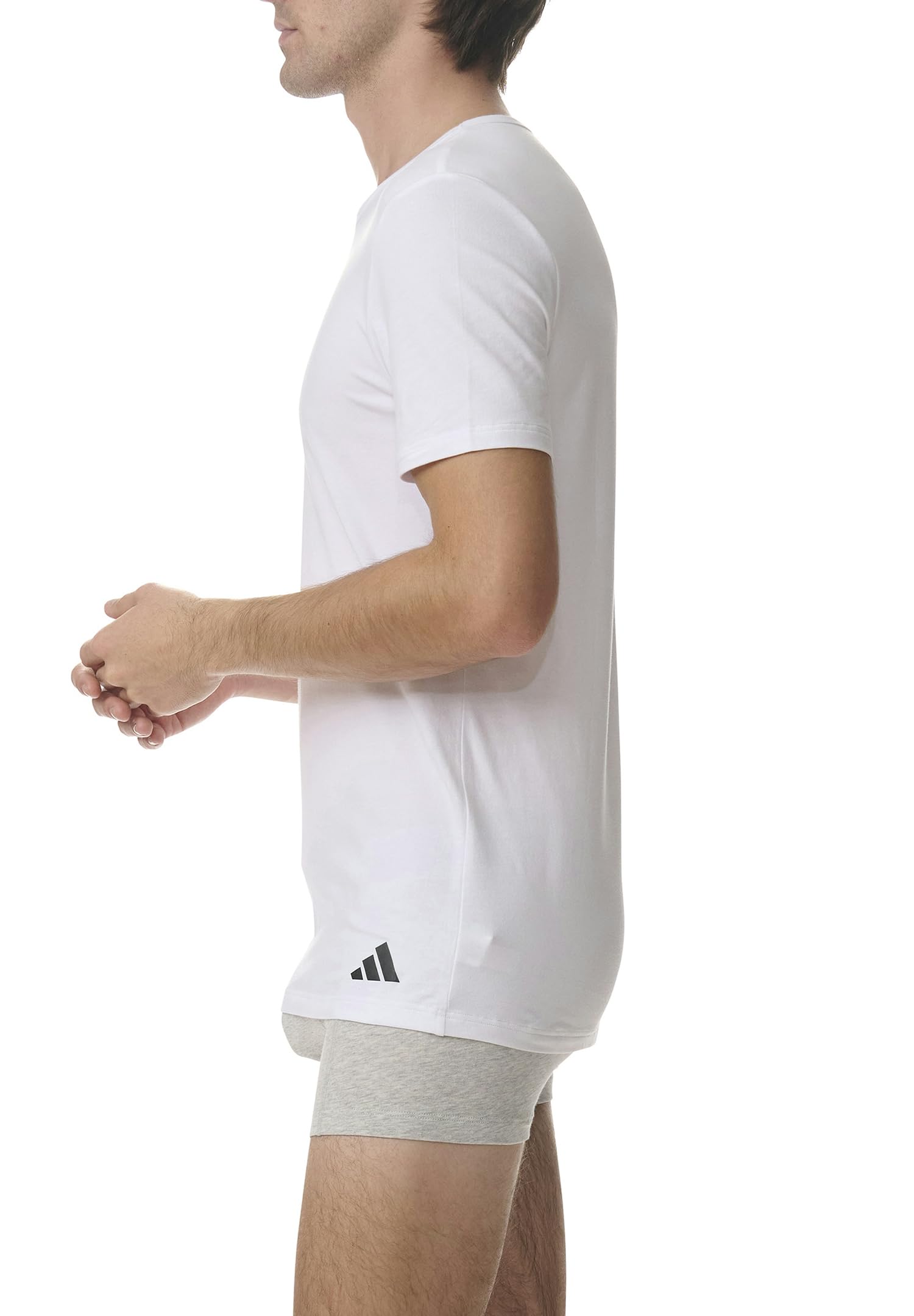 adidas Crew Neck T-Shirt Herren Unterhemd Rund Ausschnitt langlebig 4 er Pack