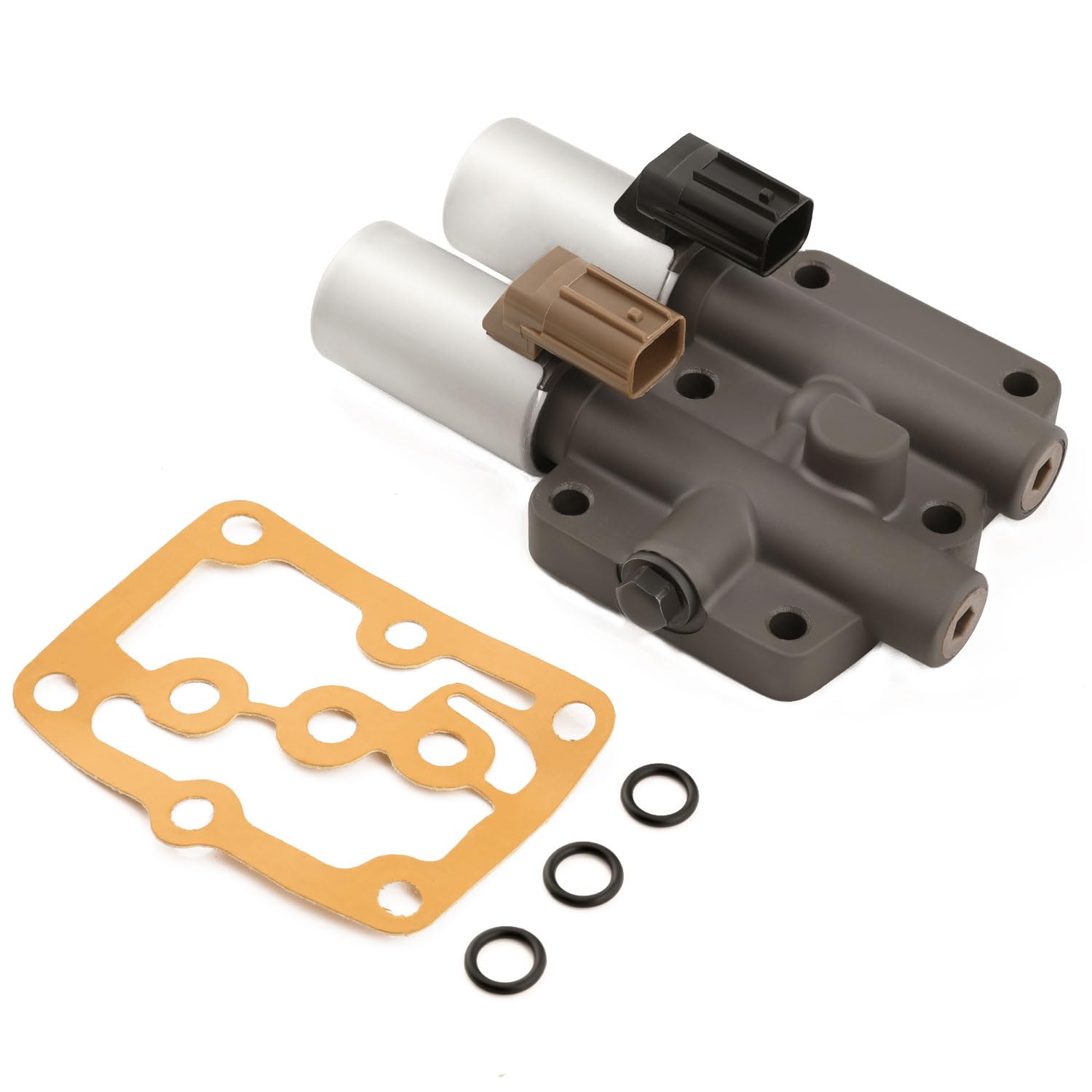 Photo 1 of ISINSWIFT Transmission Dual Linear Shift Solenoid 28250-P6H-024 Fit for Acura MDX CL TL Honda Accord Odyssey Prelude Pilot with 1PCS Gasket and 3PCS O-Rings 28250P6H024