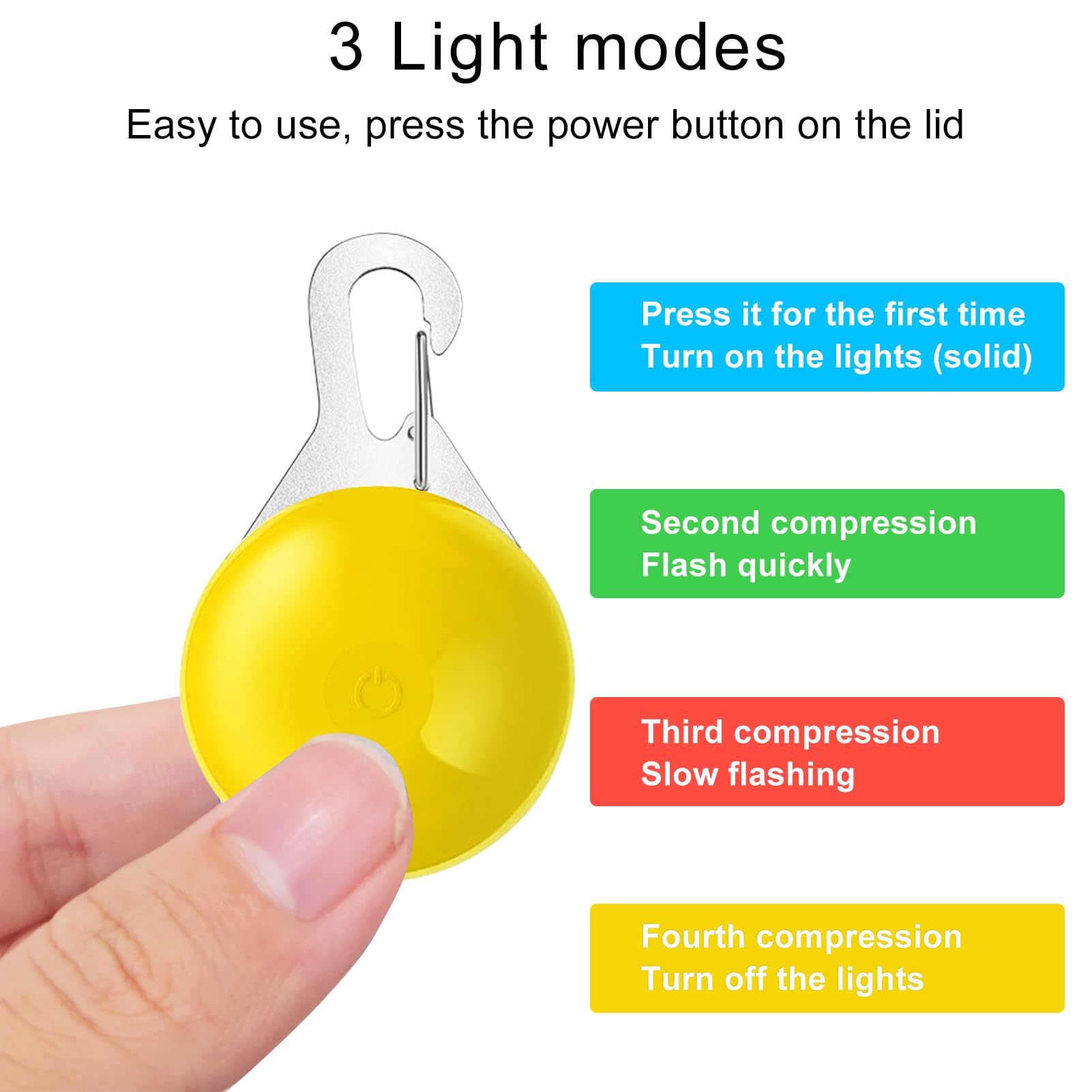 6 PCS Colgante Intermitente LED,LED de Seguridad para Perros,3 Modos de Iluminación,Luz de Seguridad Luminoso de Noche Impermeable LED,para Deportes al Aire Libre,Pasear Perro Gato,Acampar