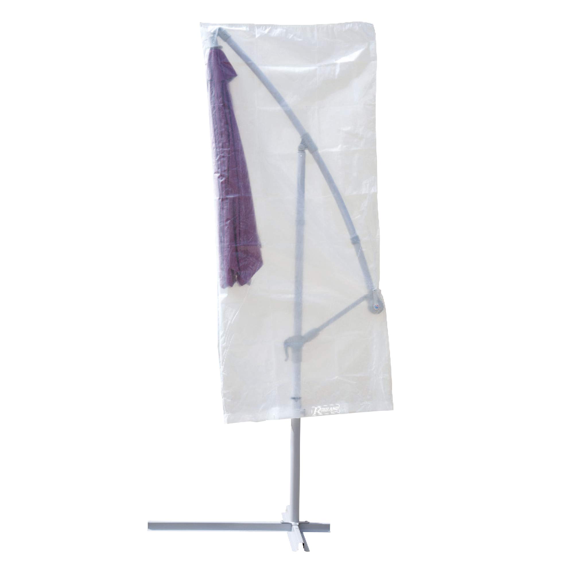 Ribiland Housse de Protection Pour Parasol Transparente 100 x 225 cm Résistante aux UV