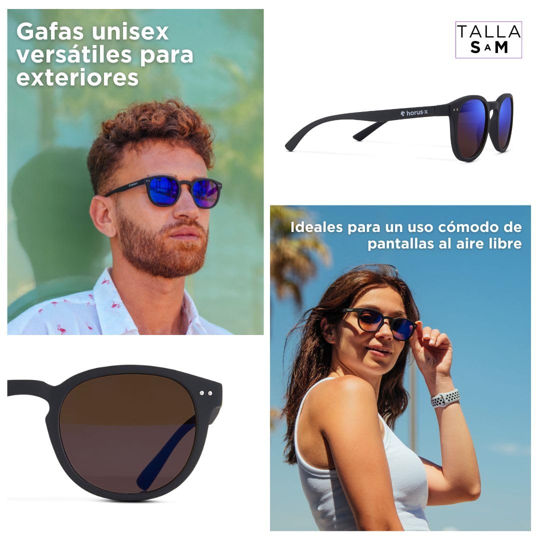 Horus X • Gafas Luz Azul Hombre Mujer | Gafas Filtro Luz Azul | Para Pantalla Anti Fatiga & Migraña Ocular | Gafas de sol