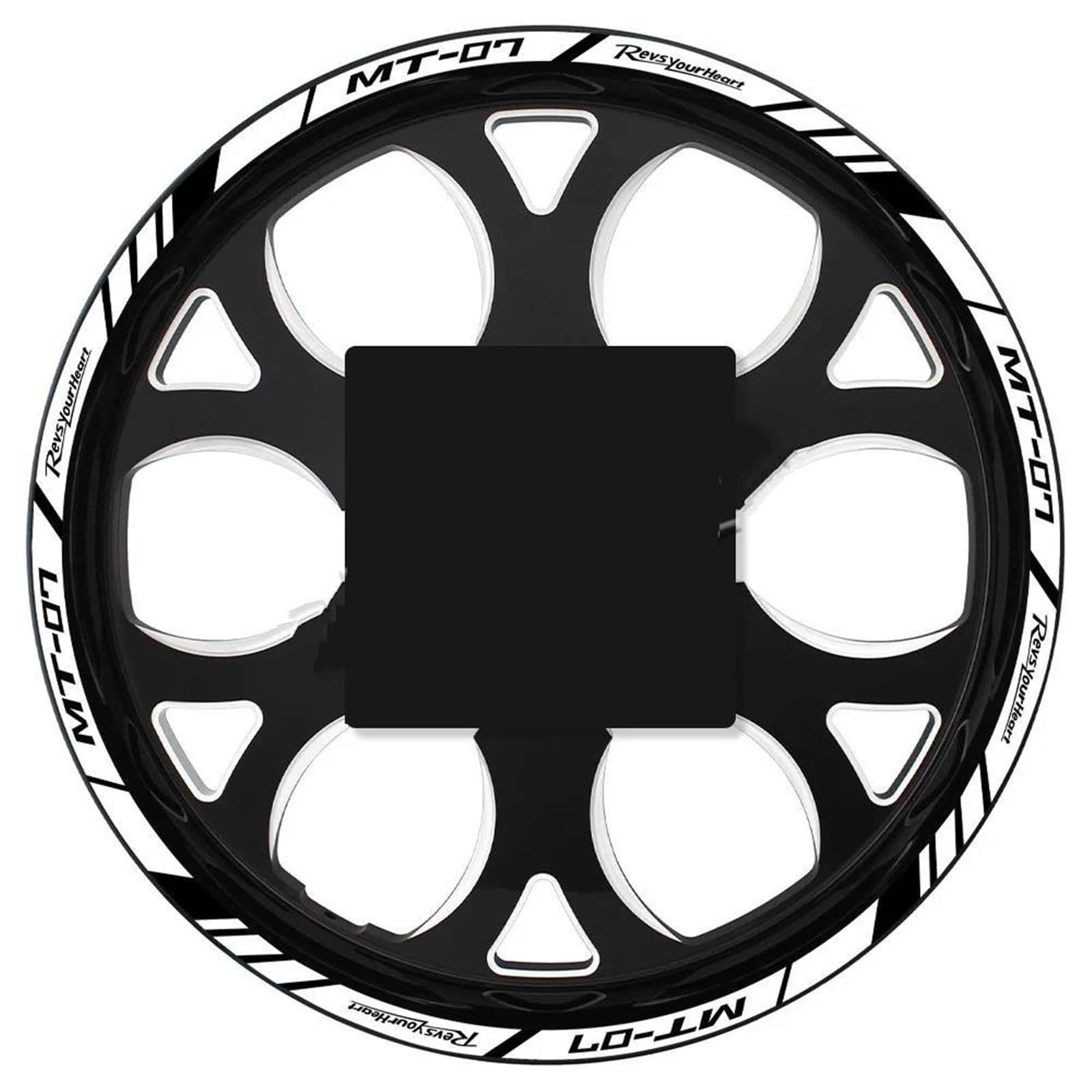 Motorcycle Wheel Sticker Hub Decals Rim Stripe Tape for Yamaha MT07 MT-07 Mt 07(Color1)