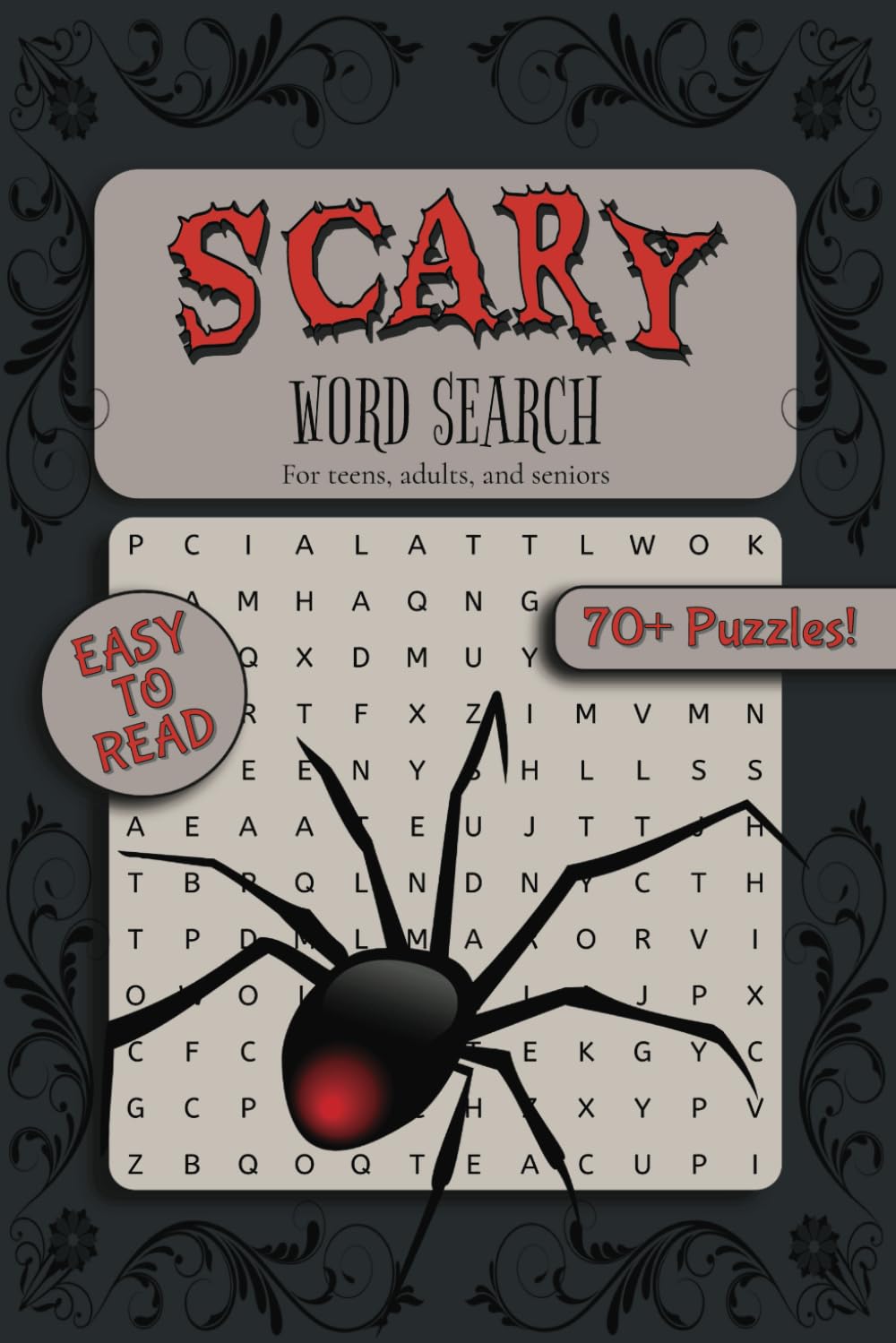 Scary Word Search Puzzle Book For Adults: Word Searches with Easy to Read Print with about Scary Movies, Monsters, Halloween, and More | 6x9 Inches, ... Ideas for Holidays, Birthdays, and Vacation