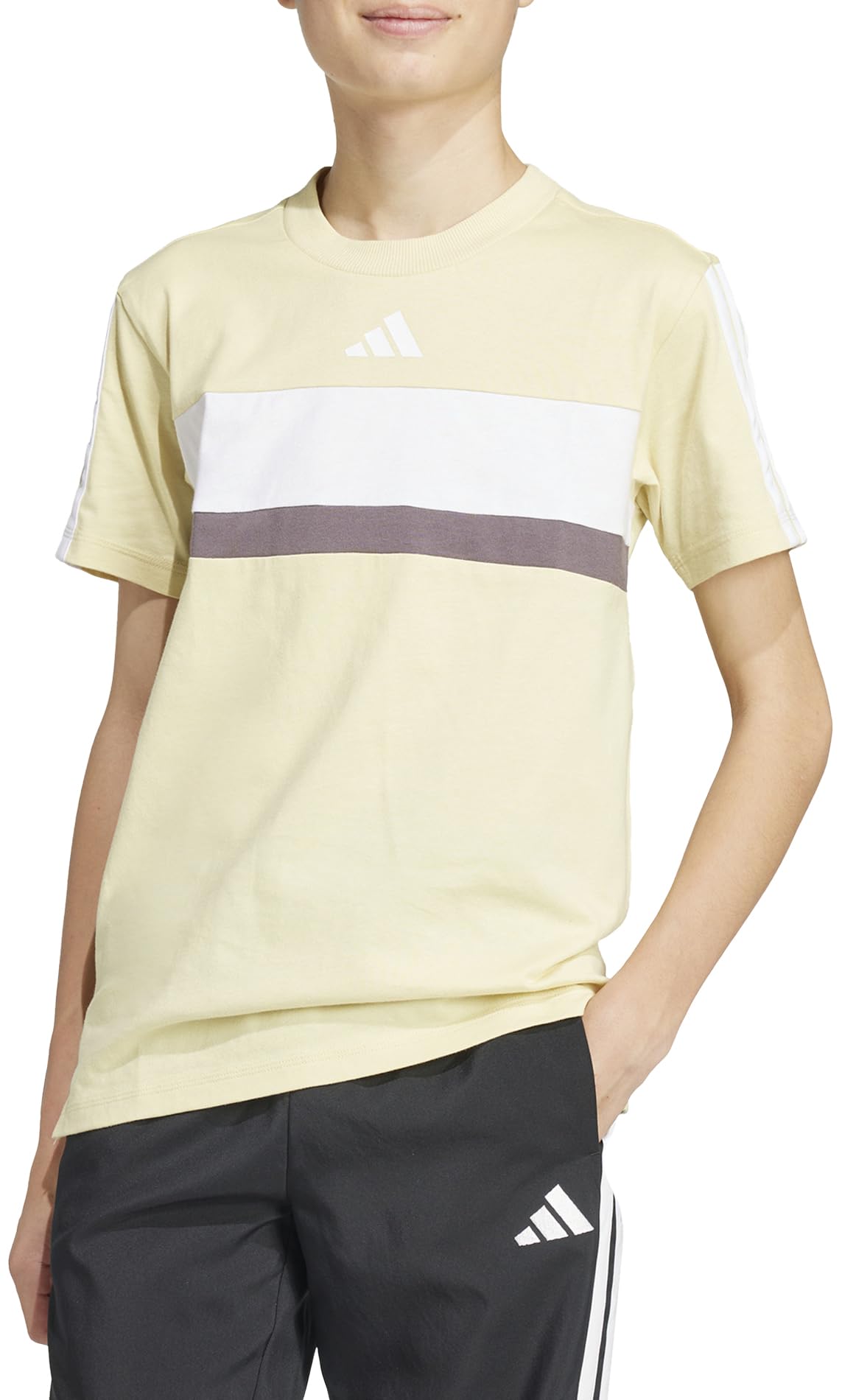 adidas Unisex niños Seasonal Essentials TIBERIO 3 Stripes T-Shirt