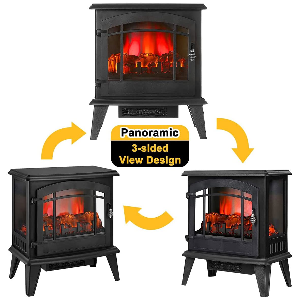 適当な価格 23インチ Mocifi 特別価格 目玉商品です 内蔵電気暖炉インサートヒーター ブラッ 1500w 炎の明るさと速度調整可能 タッチコントロールスクリーン リモコン 低騒音 ストーブ Www Misemanasanta Com