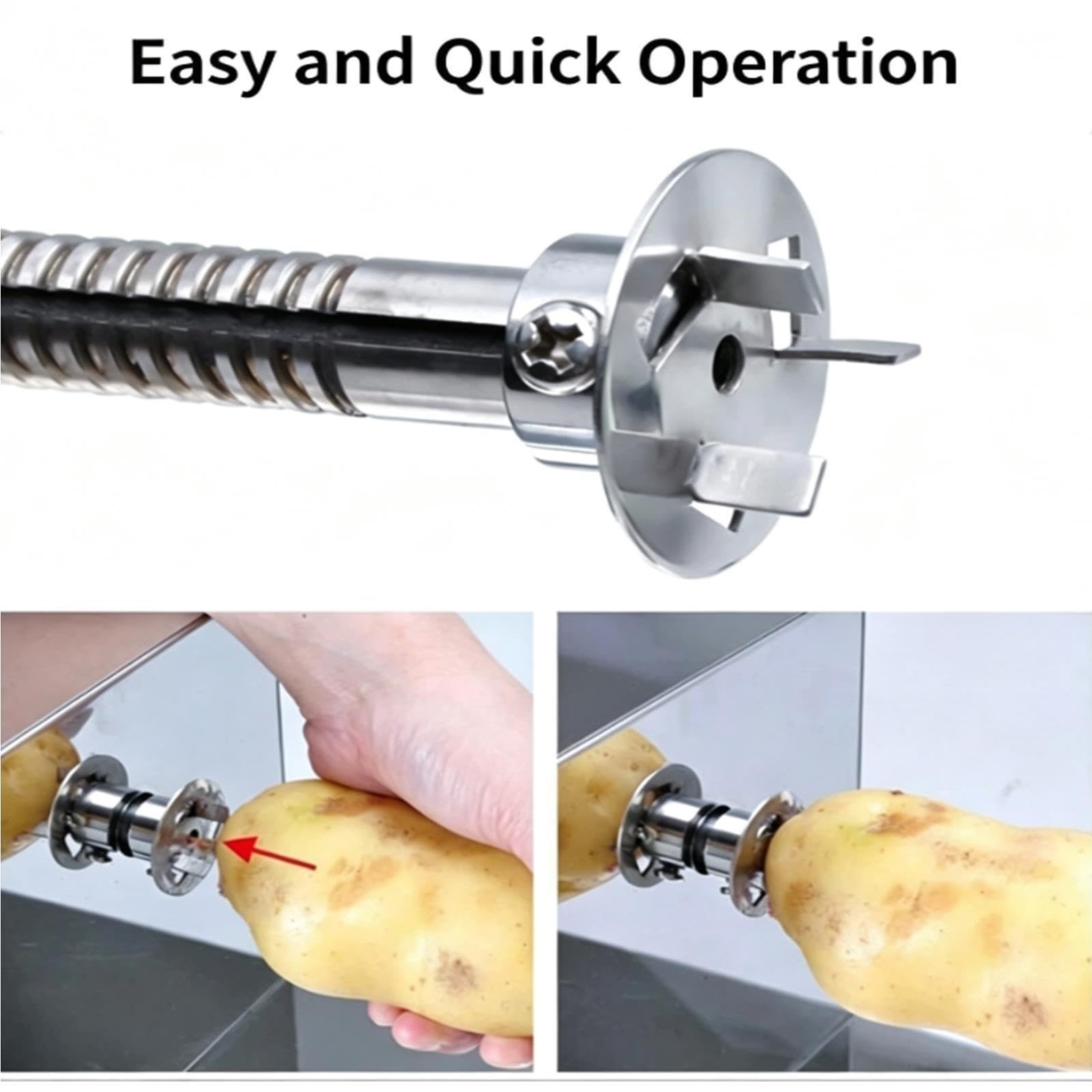 Commercial Electric Potato Tower Machine, Stainless Steel Spiral Cutter