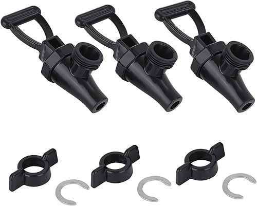 03260.0002 Kit de grifo para dispensador de té, grifo de repuesto para dispensador de bebidas (juego de 3 unidades, incluye 3 tuercas de ala y 3