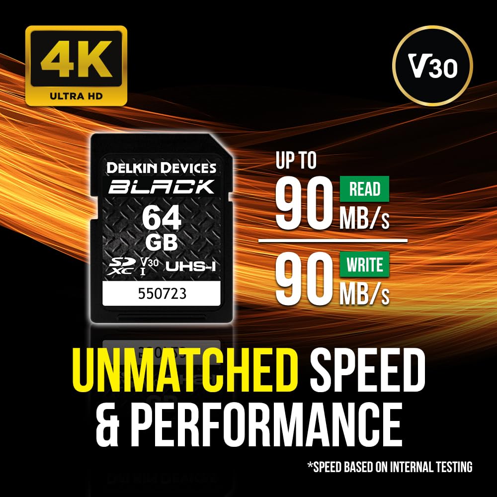 delkin Black 99mb/s 64gb sdxc Black: Buy Online at Low Prices in