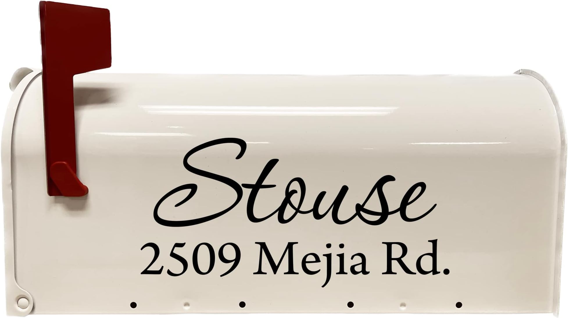 Mailbox Decals Personalized Address and Street Name Outdoor Stickers VWAQ-CMB1 (12 Inch X 6 Inch, Black)