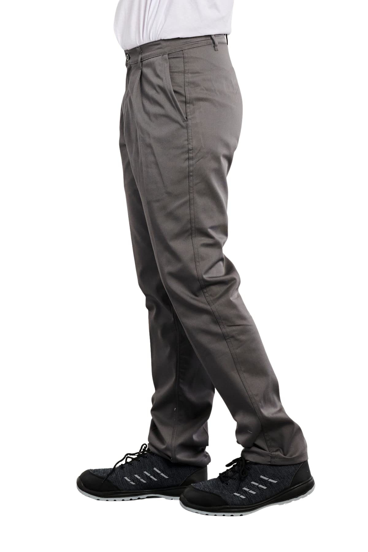Pantalon de Cuisine Pied de Poule Pantalon de Chef Classique Polycton Taille elastiquée