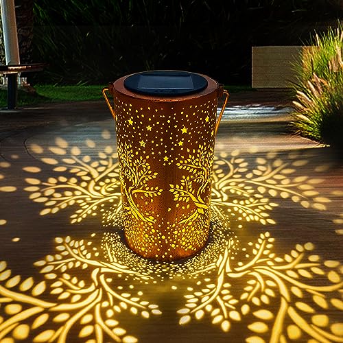Lanterne solaire d'extérieur pour éclairer une table de jardin sans fil ni prise