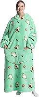 Vista 7 de Oversized Wearable Blanket Hoodie for Adults - Extra Long Womens Blanket Sweatshirt