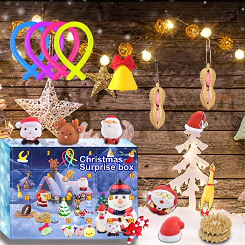 lefeindgdi Calendrier de compte à rebours de Noël - Jouet de performance et de durabilité pour enfants, adolescents, amis Cover