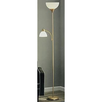 mainstays floor combo lamp gold