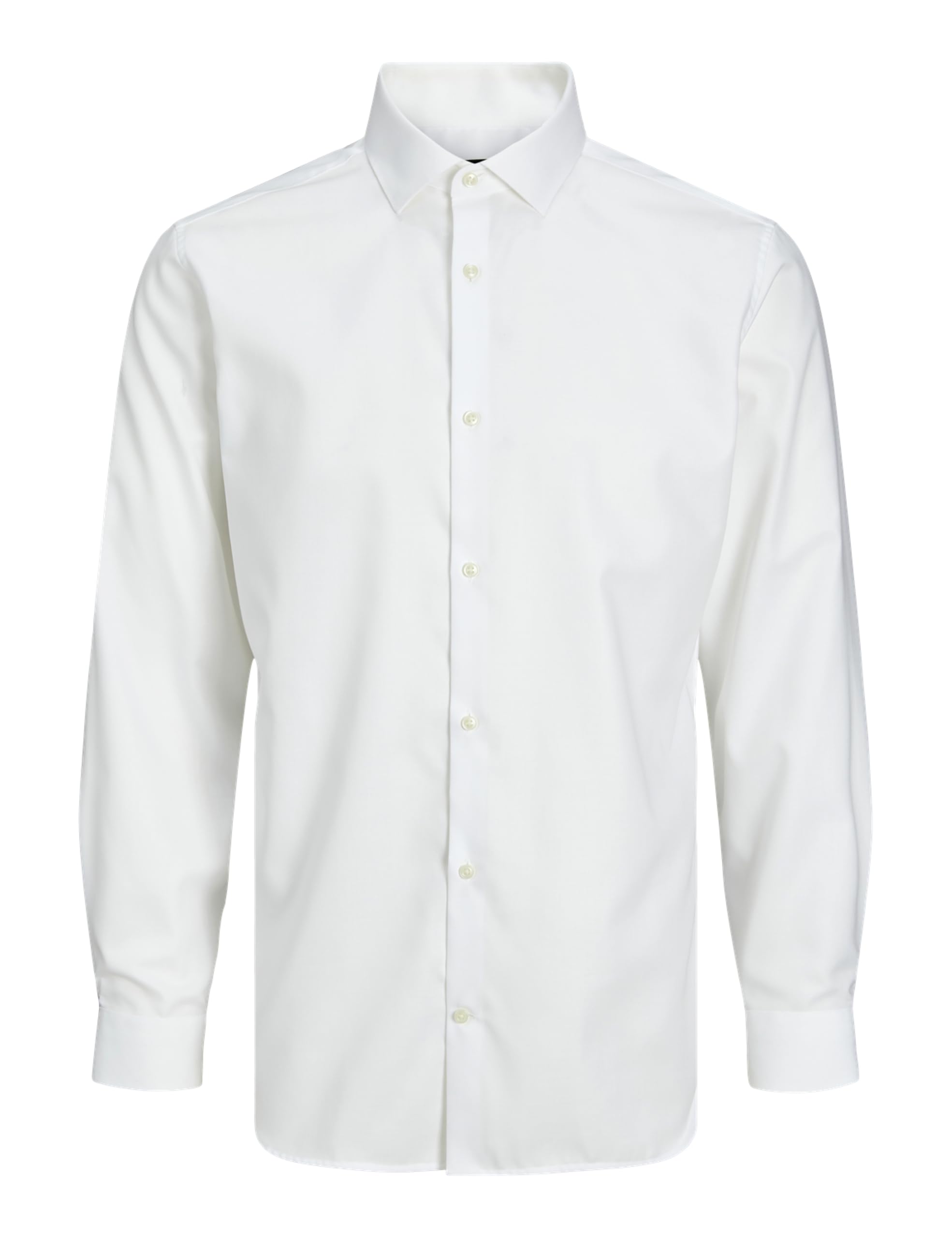 JACK & JONES Herren Jprblaparker Shirt L/S Noos Hemd – Weiß, Größe M (EU)