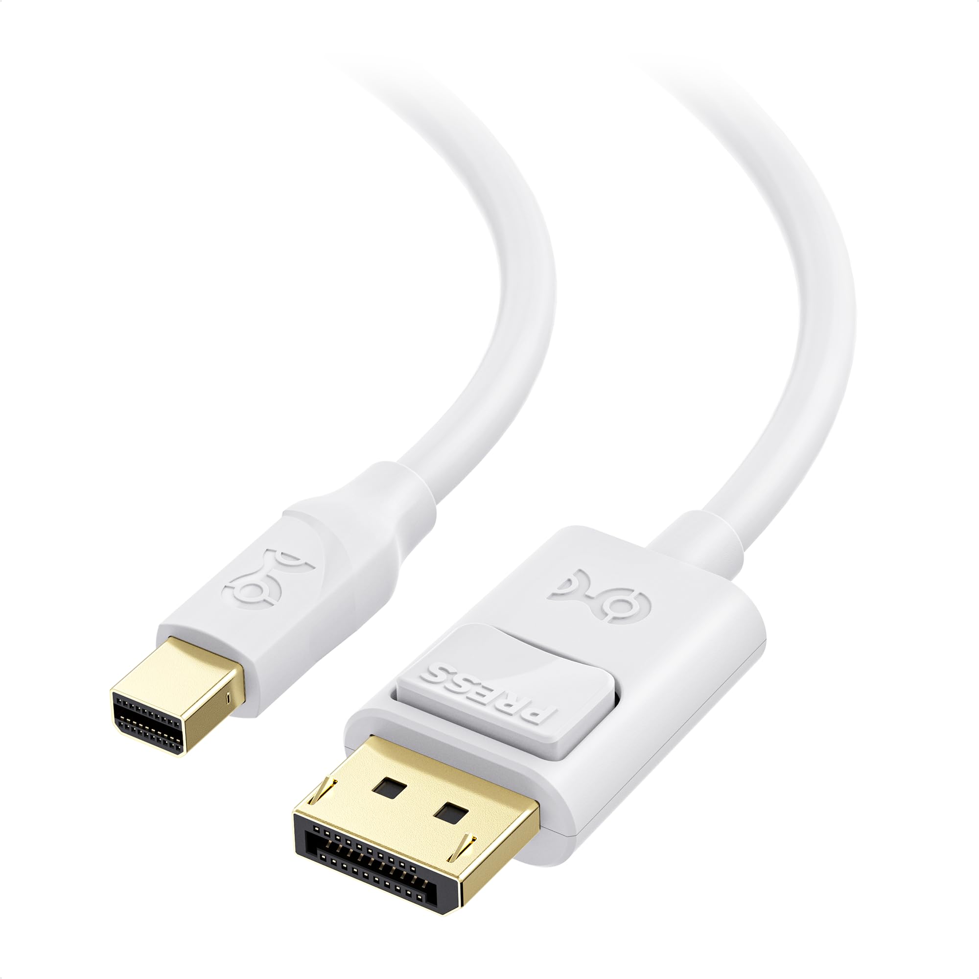 Cable Matters 4K Mini DisplayPort to DisplayPort Cable - 6ft, Supports 4K@60Hz / 2K@144Hz, Mini DP to DP Cable, White