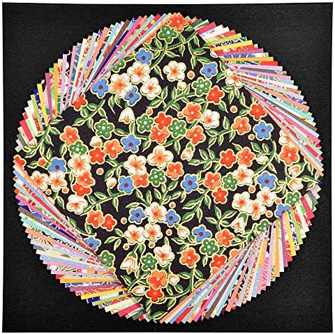 Japanese Mino Washi Traditional Chiyogami Washi Paper, Colorful Yuzen Origami Paper, Assorted Design, 3.93 in 40 Sheets