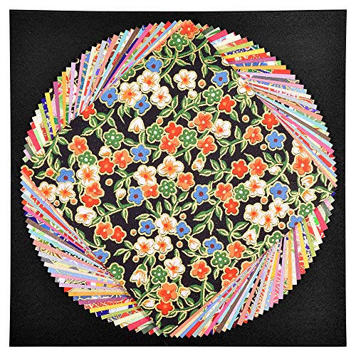 Japanese Mino Washi Traditional Chiyogami Washi Paper, Colorful Yuzen Origami Paper, Assorted Design, 3.93 In 40 Sheets #TOP21