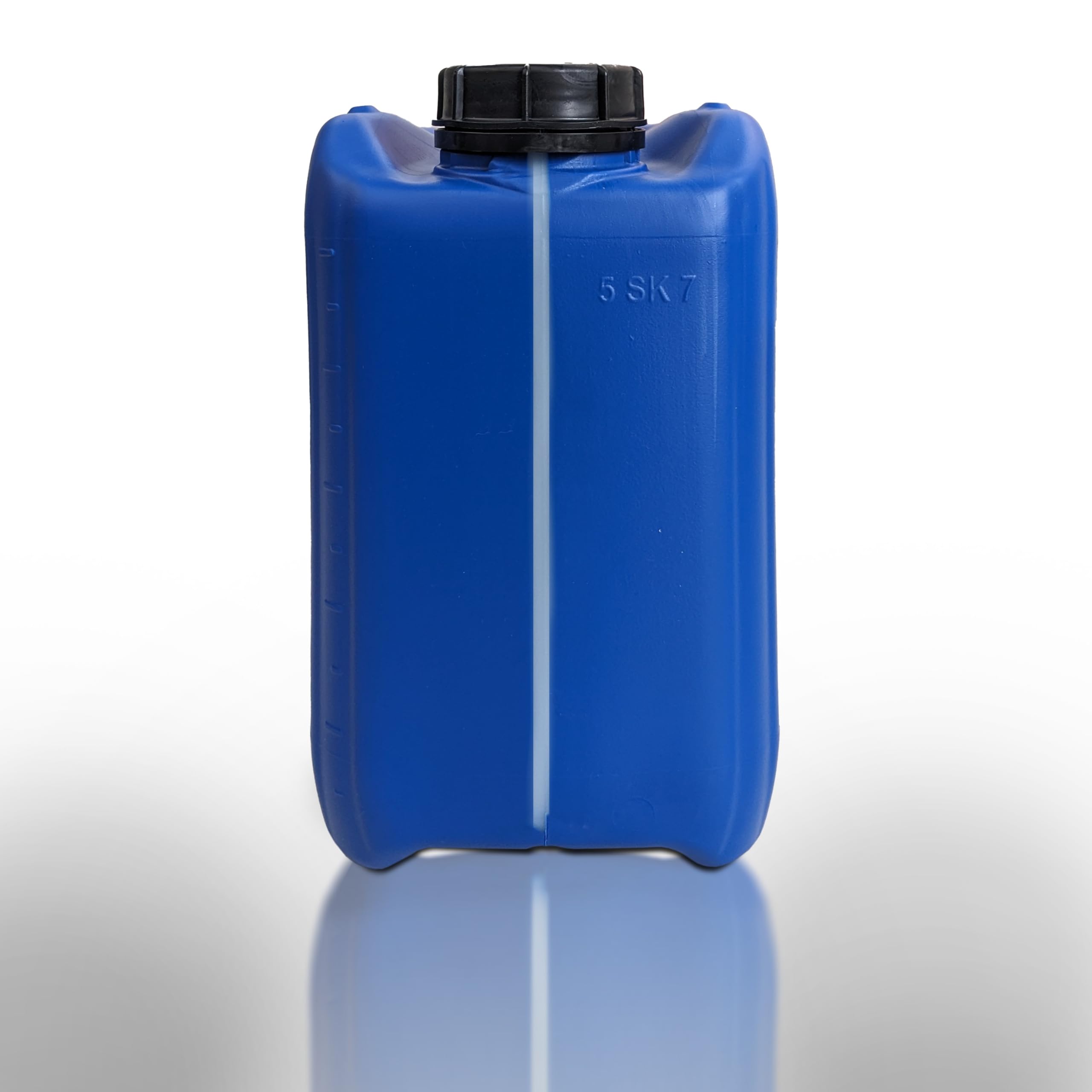 plasteo® 10 taniche da 5 litri, con chiusura di sicurezza (DIN 51), adatte per alimenti, impilabili e stabili, qualità pesante, resistenti e durevoli, per interni ed esterni, senza BPA, blu