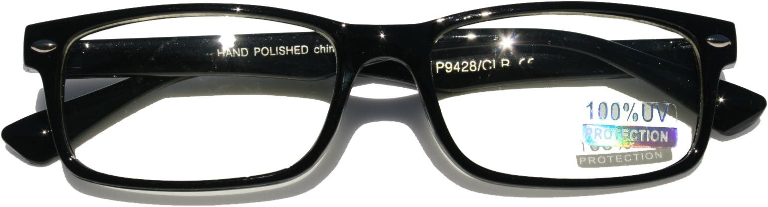 V.W.E. Casual Fashion Horned Rim Rectangular Frame Clear Lens Eye Glasses