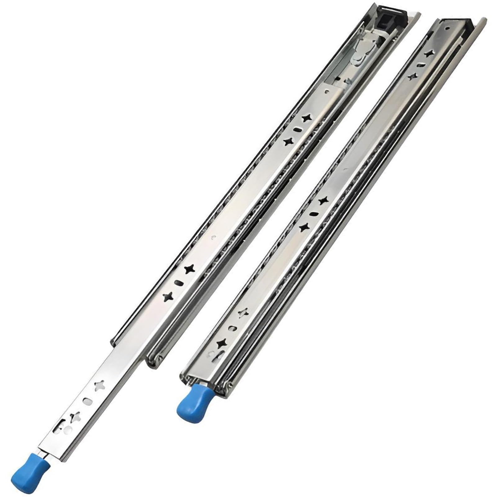 Schwerlast Schubladenschiene mit Verriegelung, Tragfähigkeit 120kg, Seiten oder Unterseitige Kugellagerführung, Vollauszug 250 bis 1000mm(18inth(450mm))