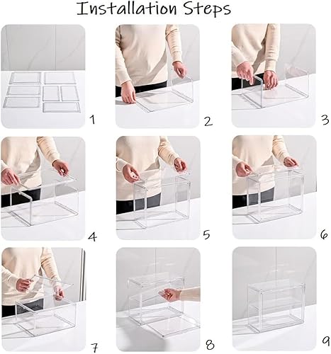 Miniatura 7 de Siyecioa Vitrinas Para Colecciones Vitrina Cristal Expositora Metacrilato, Caja De Exhibición De Acrílico Transparente, Vitrina De Muñecas Con Puerta Para Figuras Coleccionables 27 22 13cm