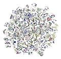 Lanyani Broken Ceramic Tile for Mosaic Crafts Floral Blue and White Porcelain China Tiles,11x11 inch, Pink