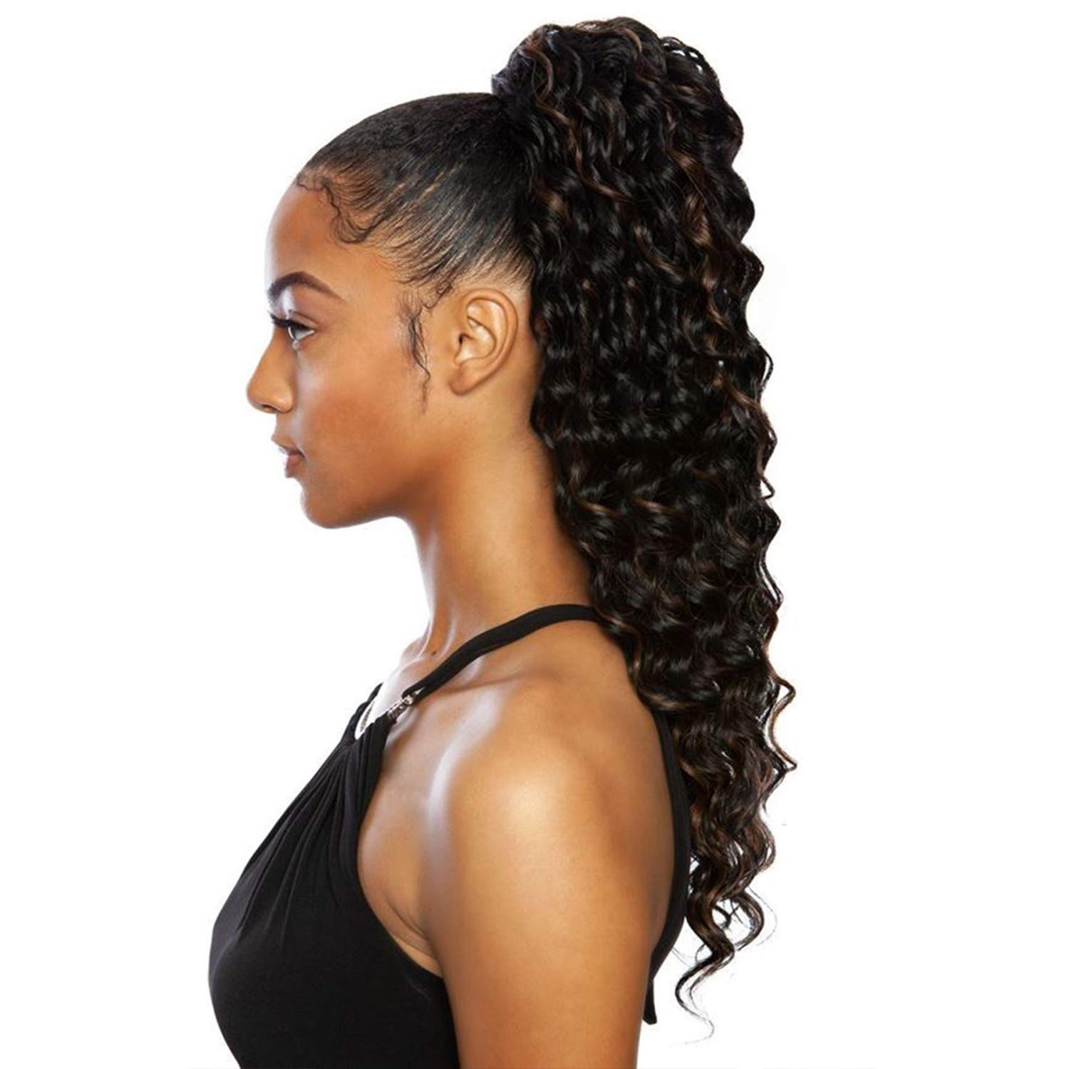 Amazon.com : Mane Concept Human Hair Blend Ponytail Deep 
