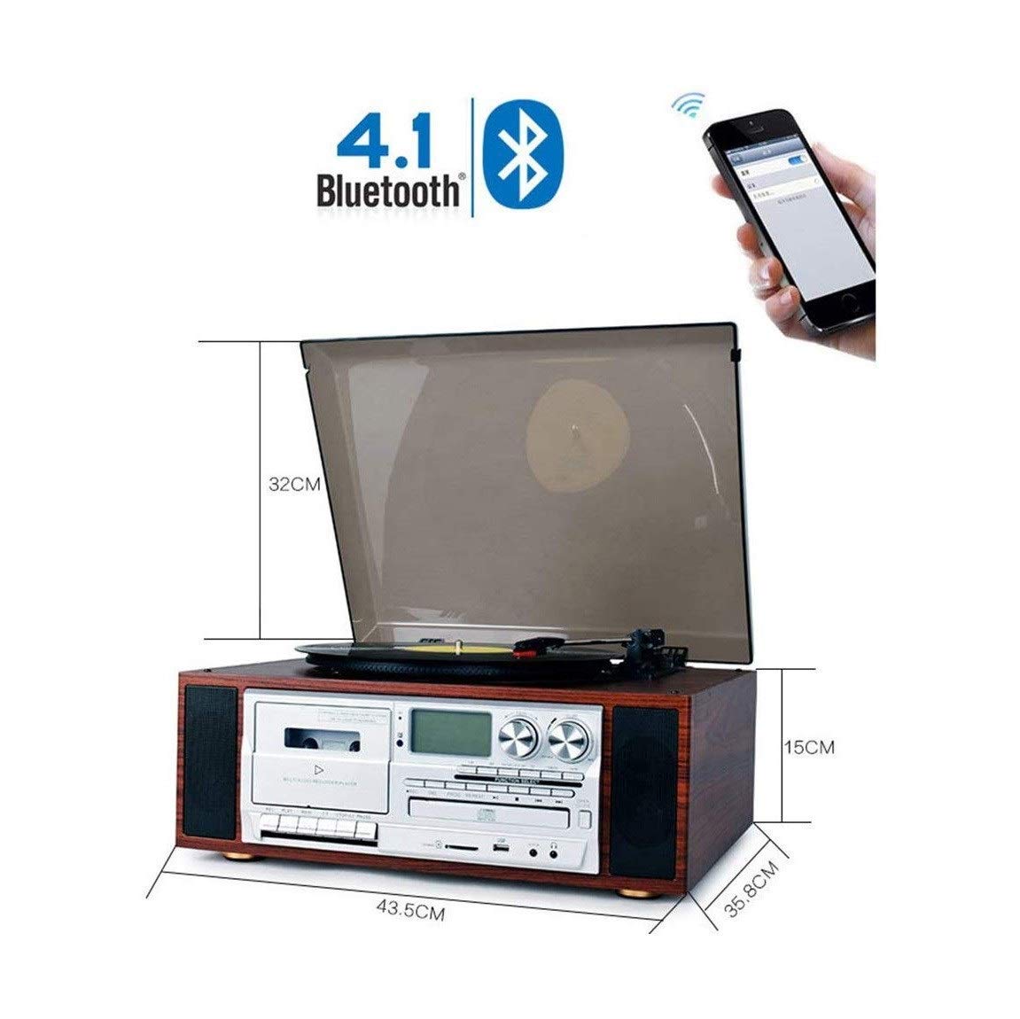 Platines vinyles, Tourne-disques à Musique, Platine Vinyle Bluetooth pour Valise, Platine Vinyle 3 Vitesses et Radio C
