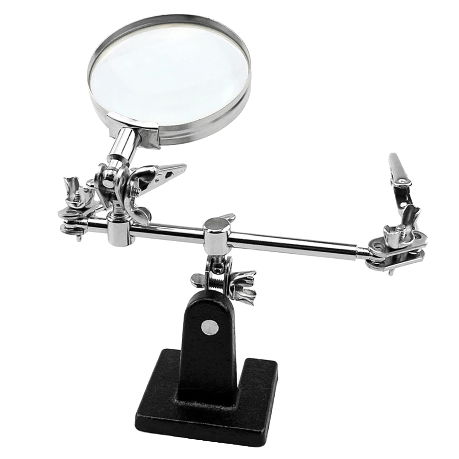 Pepisky Helping 3rd Hand Soldering Iron Hobby Tool Vise Clamp Magnifying Glass Electricians Tool