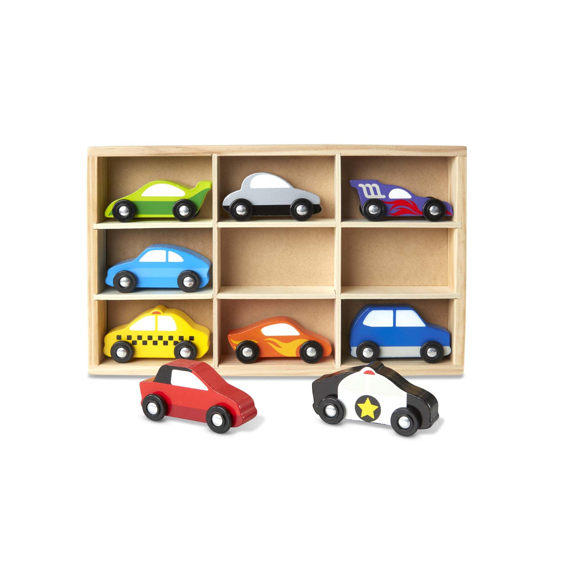 Melissa & Doug Wooden Car Set, Wooden Toy & Trains, Trucks & Vehicles, 3+, Gift for Boy or Girl