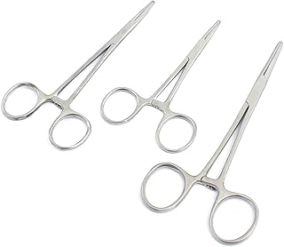 AAPROTOOLS 3 PCS Assorted Mosquito HEMOSTAT Forceps Pliers Straight Serrated 4.5