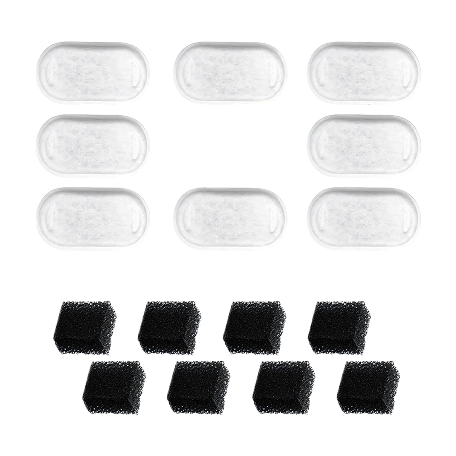 Uqezagpa Pet Water Fountain Activated Carbons Replaced Filter Cats Water Fountain Filter for Stainless Steel Dispenser Feeders Pet Activated Carbons Sponge