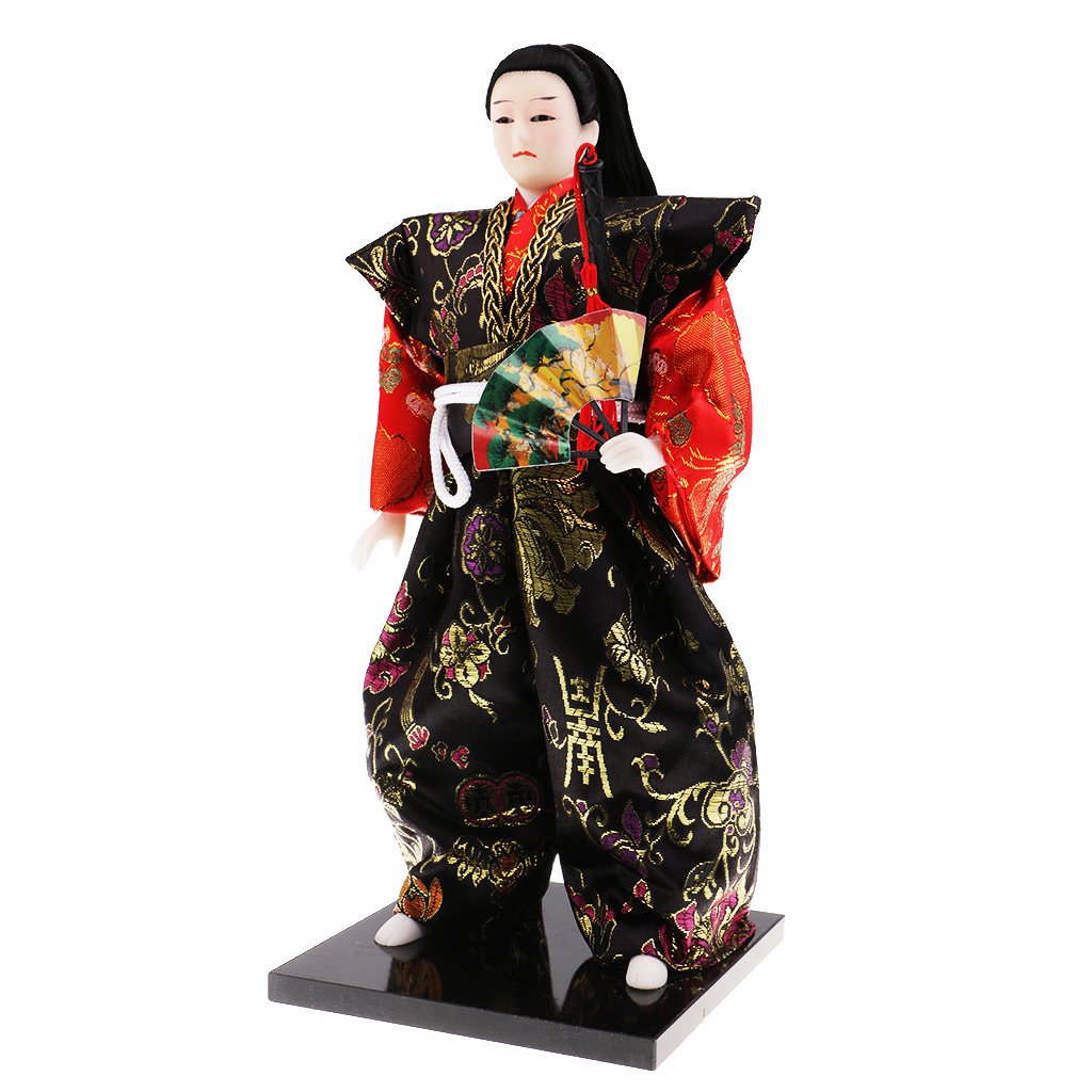 Muñeco Samurái Japonés Hecho a Mano, Muñeco Guerrero Humanoide, Traje de Brocado de Seda, Figura Oriental para Decoración, Regalo para El Hogar Y La O, # 3, Individual