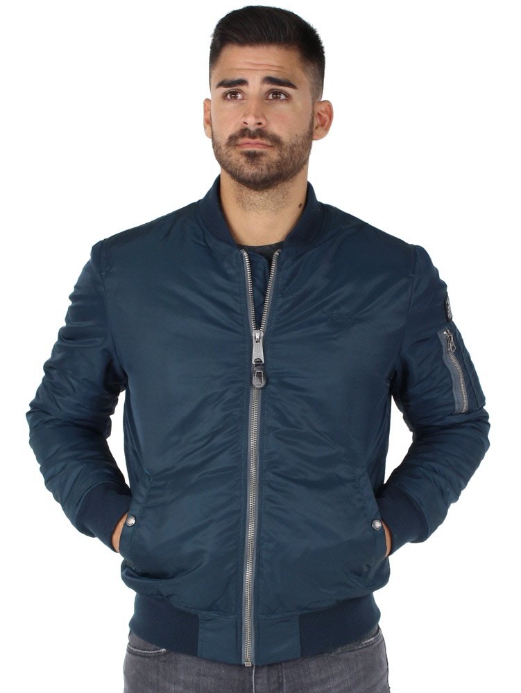 Schott Nyc Men's Jacket Not Applicable, Blue (Navy), Small