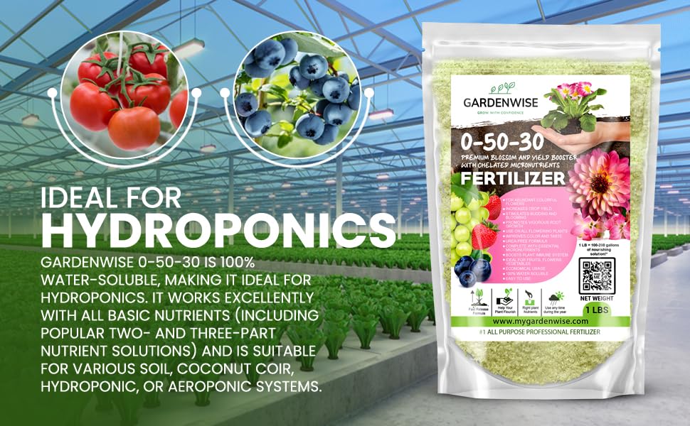 Miniatura 6 de 0-50-30 Universal Premium Bud and Bloom Booster Aumenta la floración y el rendimiento, para uso en suelo e hidroponía, combustible de flores súper