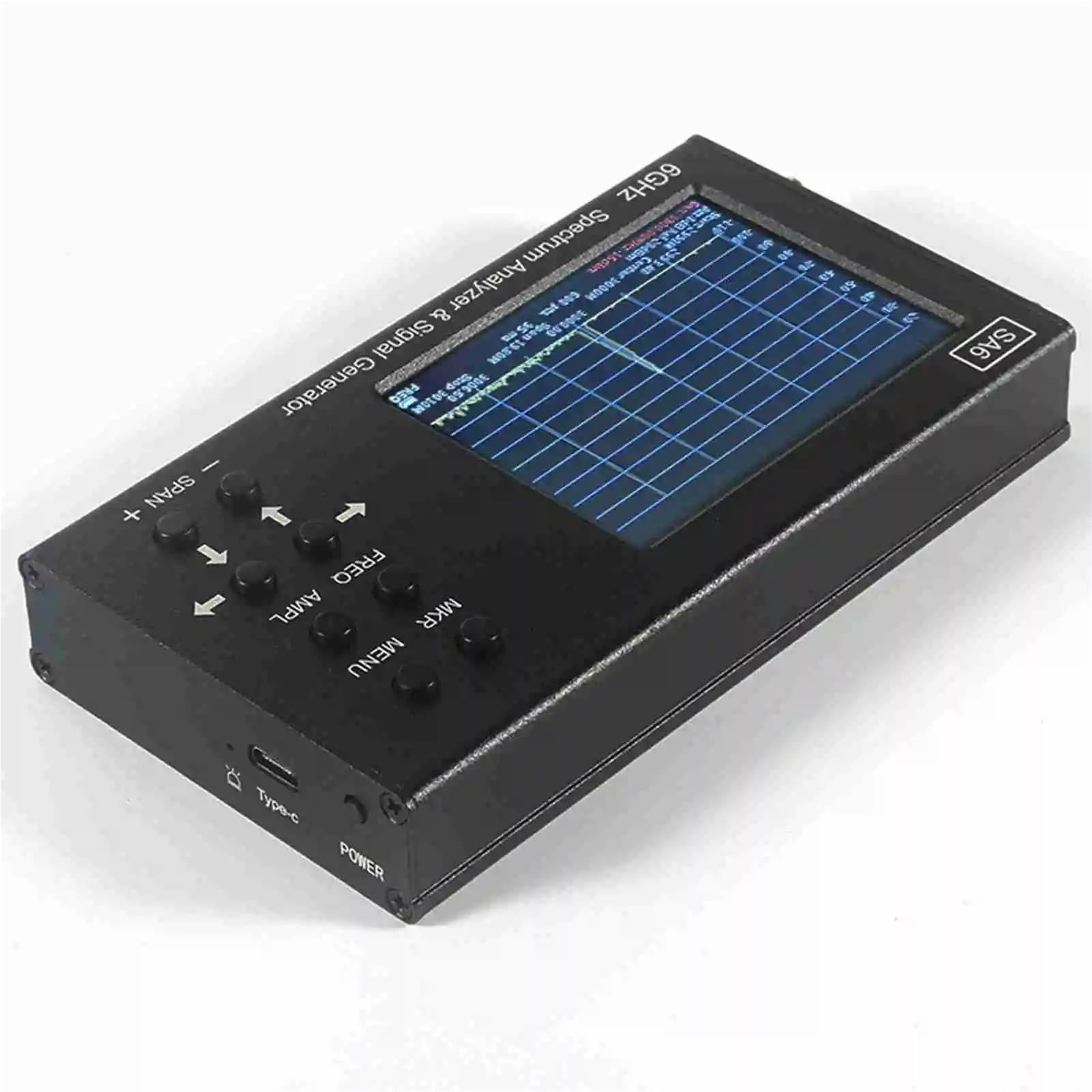 Network Analyzer, SA6 Portable Spectrum Analyzer Generator 3.2 inch Touched Screen Multifunctional Handheld Spectrum Analyzer Signalizer