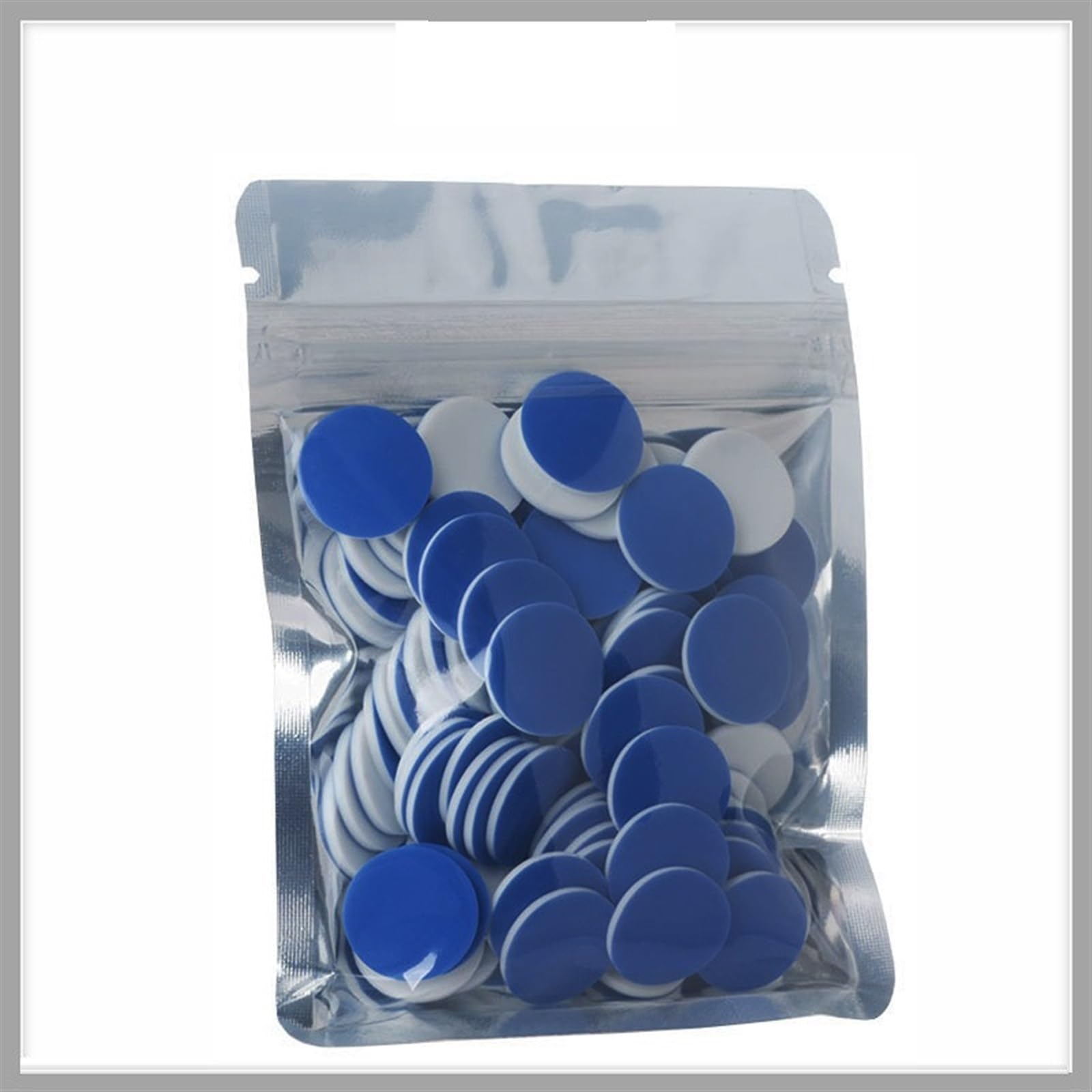 Setti for copertura magnetica in metallo 18 mm Setti 17,5 mm PTFE bianco/silicone blu (1,5 mm) di spessore Tappo for fiala for cromatografia 18 mm 100/conf.