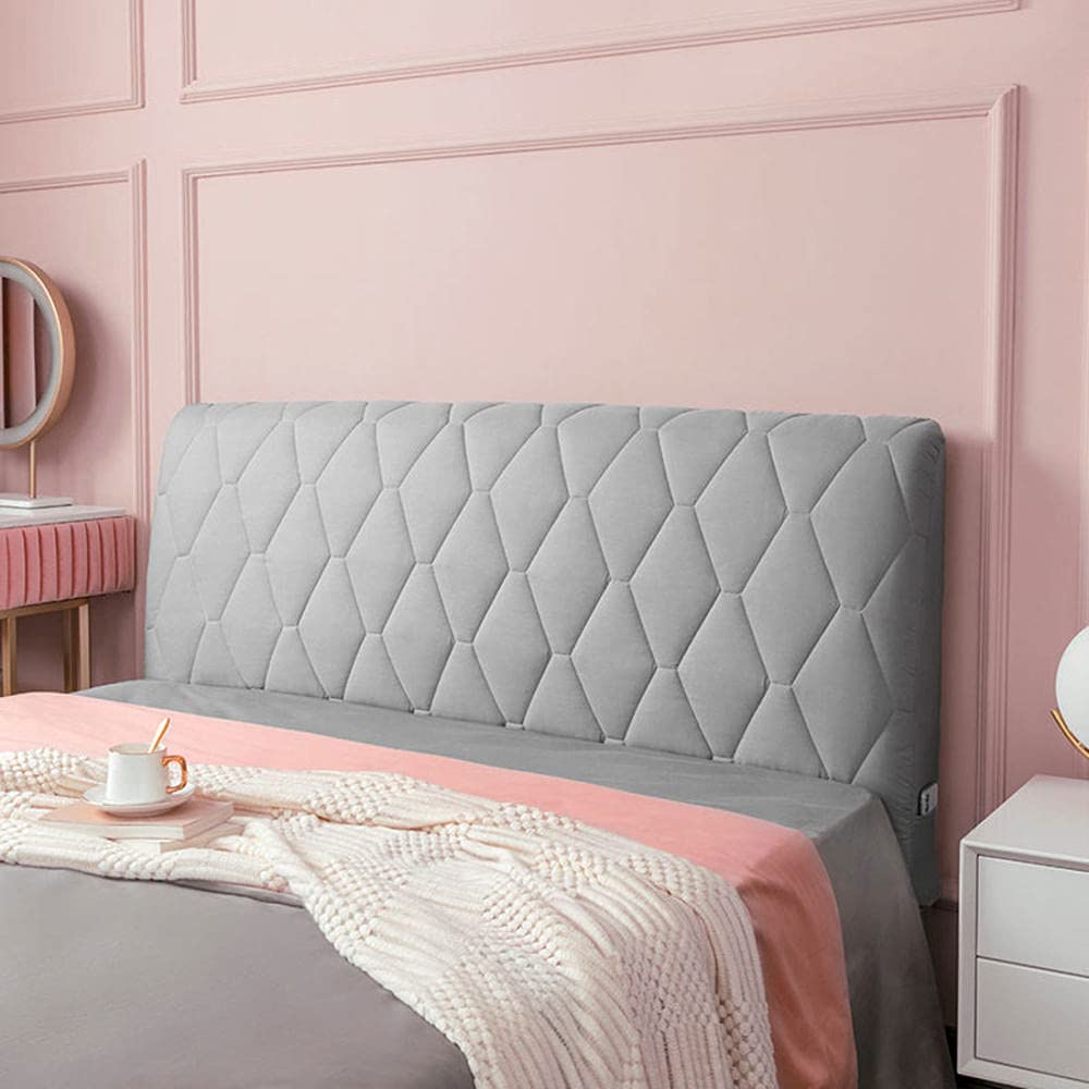 Bed Headboard Cover, Velvet Bed Headboard Slipcover Washable Dustproof