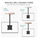 WALI TV Ceiling Mount Adjustable Bracket Fits Most LED, LCD, OLED and Plasma Flat Screen Display 23 to 43 Inch, up to 110 Lbs, Mounting Holes 200x200mm (CM2343), Black gallery image