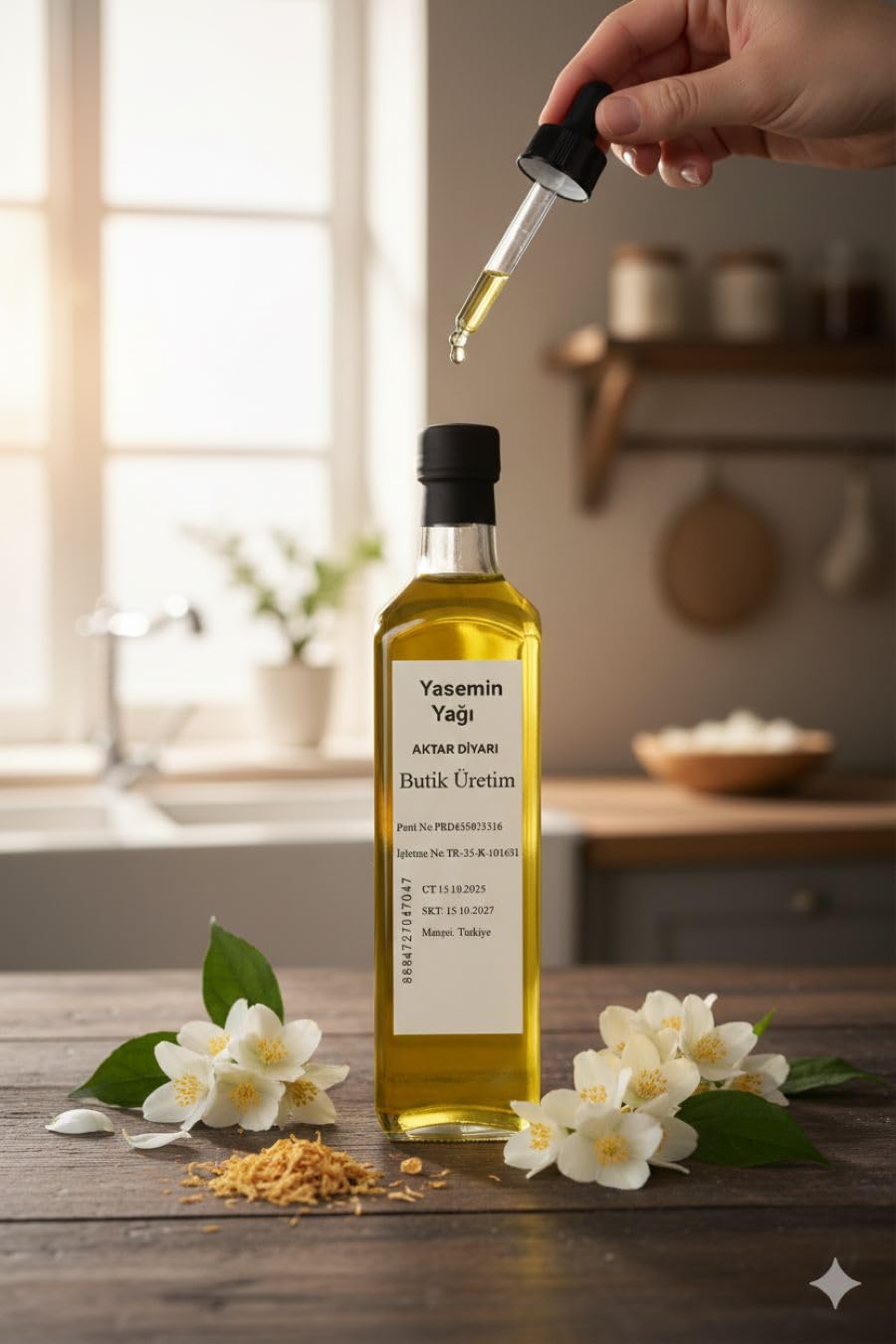 Aktar Diyarı Yasemin Yağı 1000 ML - Otama Yasemin Yağı - Bitkisel Yağ, BTY-ADY43032