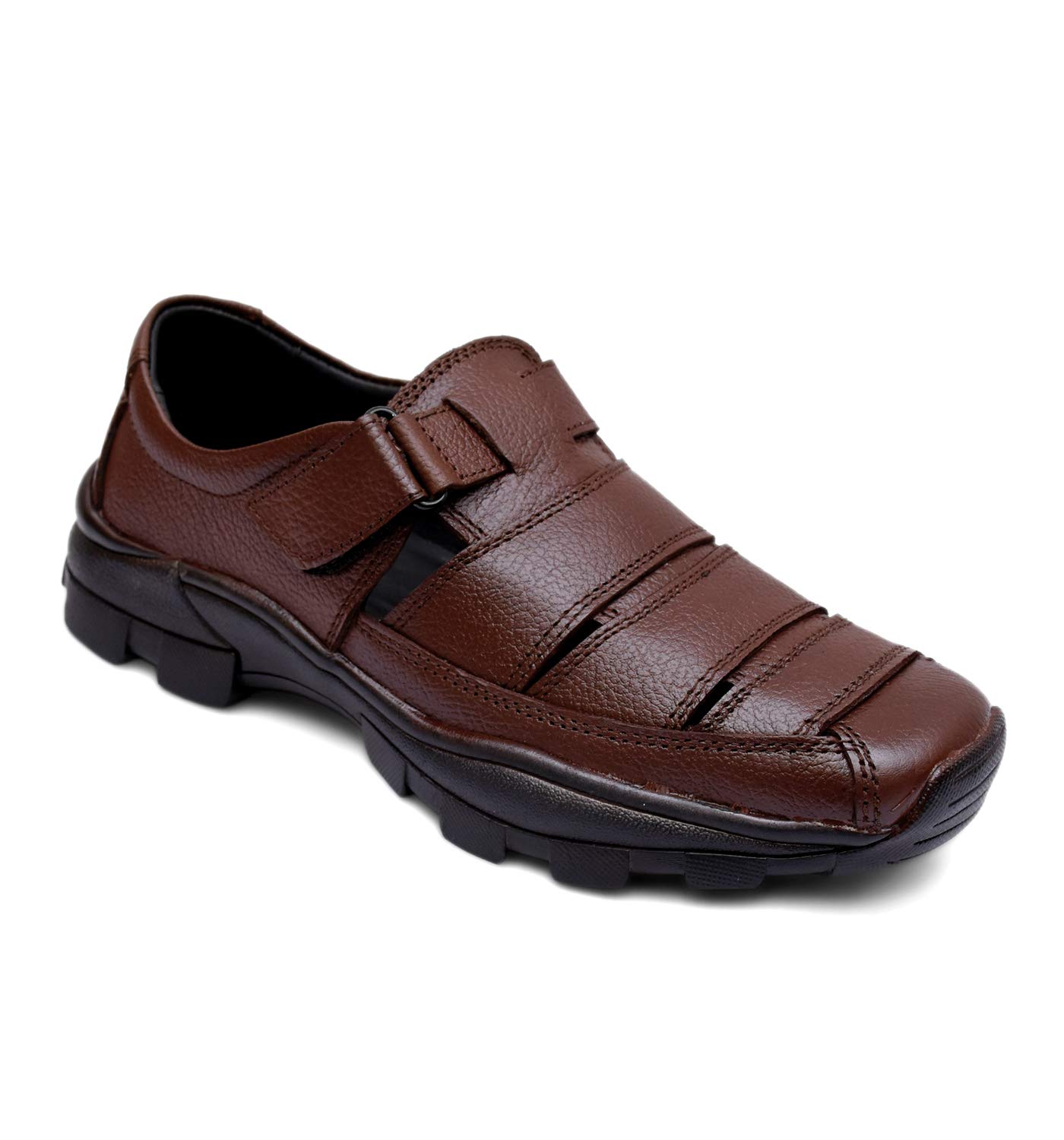 DEGARRO Mens Brown Leather Stylish Full Sandals 8 (B093LPPRWH) Amazon Price History, Amazon Price Tracker